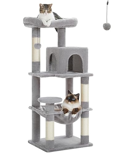 Amazon | Saiveina キャットタワー 猫タワー 多頭飼い 据え置き スリム